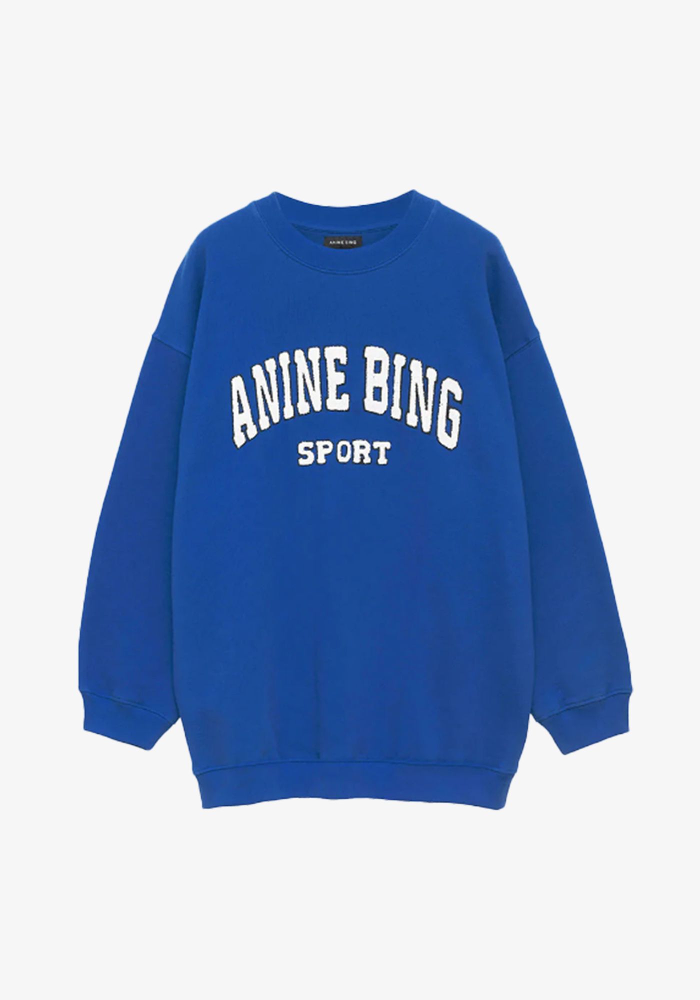 Buy ANINE BING Blue Tyler Sweatshirt in Organic Cotton Fleece for