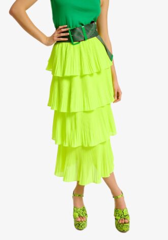 Dacie Pleated Midi Skirt