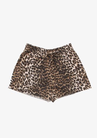Leopard Print Cotton Short