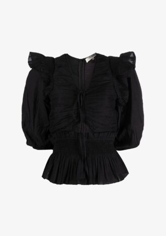 Paco Solid Puff Sleeve Top