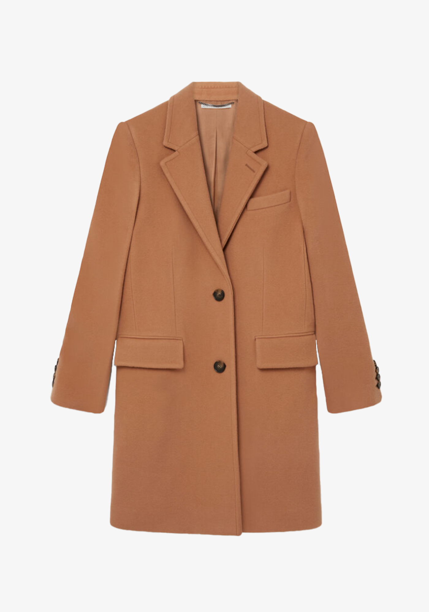 Camel shop structured coat