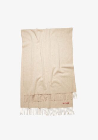 Oversized Fringe Wool Scarf