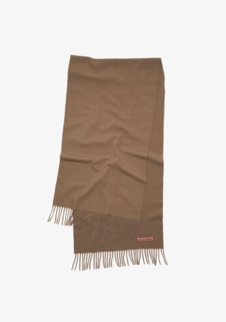 Fringe Wool Scarf Narrow