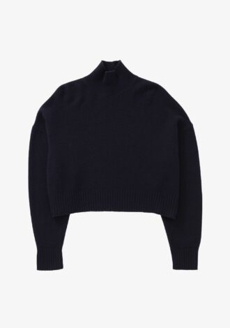 Cashmere Cropped Turtleneck Sweater