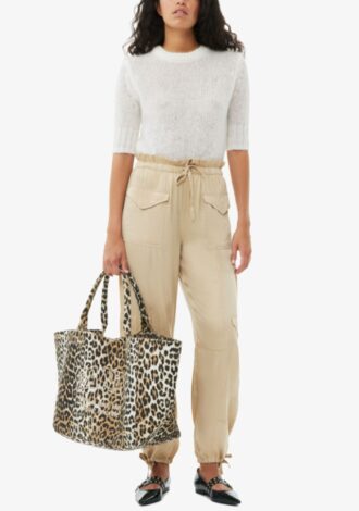 Leopard Oversized Canvas Tote Bag