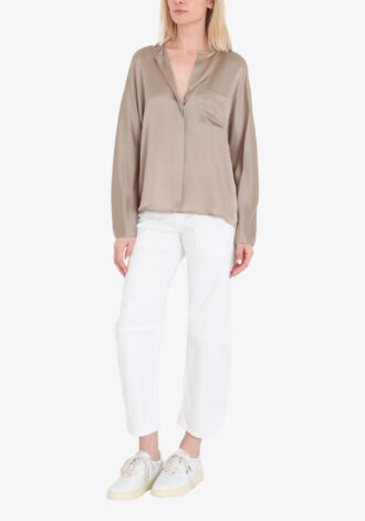 Silk Raw Edge Blouse