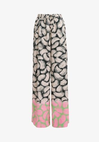Firm Abstract Print Wide Leg Pant
