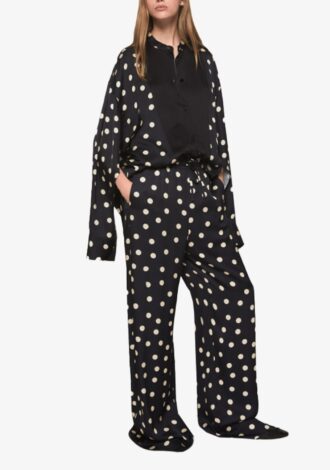 Polka Dot Wide Leg Trousers