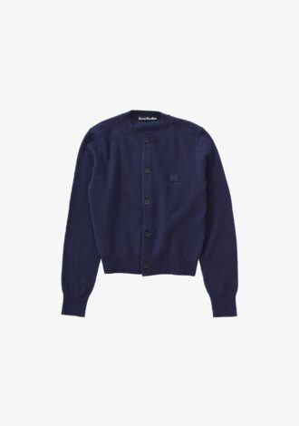 Keva Crew Neck Cardigan Navy