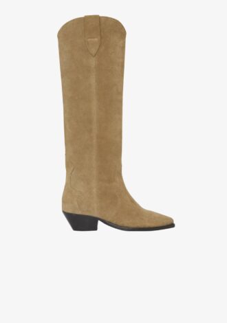 Denvee Suede Boots Taupe