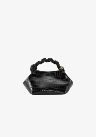 Black Croco Patent Small GANNI Bou Bag