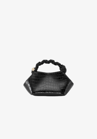 Black Croco Patent Small GANNI Bou Bag