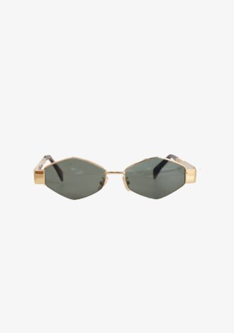 Triomphe Hexagon Metal Sunglasses Gold