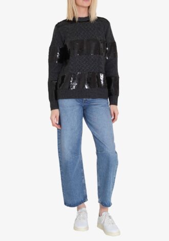 Sequin Stripe Jumper