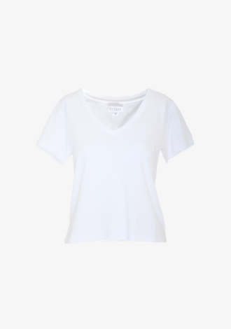 Adina V Neck Tee White