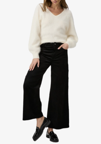 Harper Ankle Wide Leg Pant Black Velvet