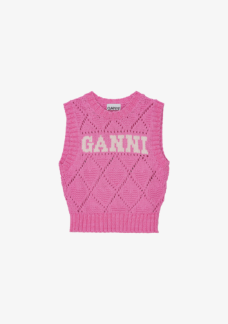 Pink Cotton Rope Short Vest