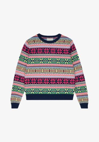 Cashmere Multicolour Fairisle Crew