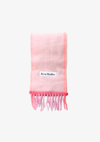 Wool Mohair Scarf Narrow Pink