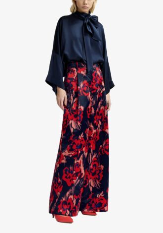 Gazpacho Floral Satin Wide Pants