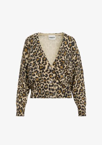 Generalite Leopard Jacquard Cardigan