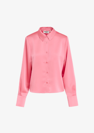 Genvieve Pink Satin Shirt