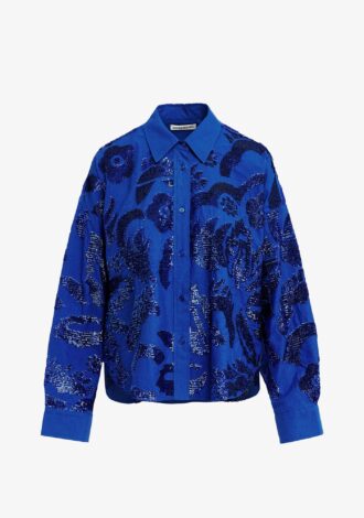 Gloria Blue Sequin Shirt