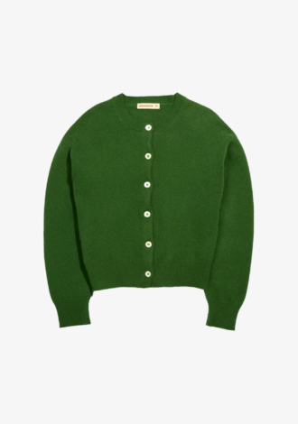 Ada Geelong Crewneck Cardigan Green