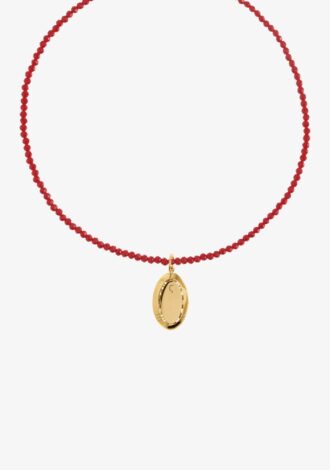 Angel Oval Red Necklace