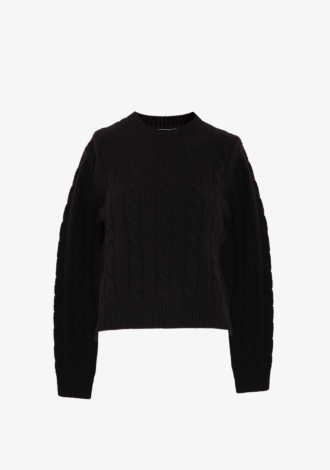 Carrow Cable Geelong Crewneck Dark Brown