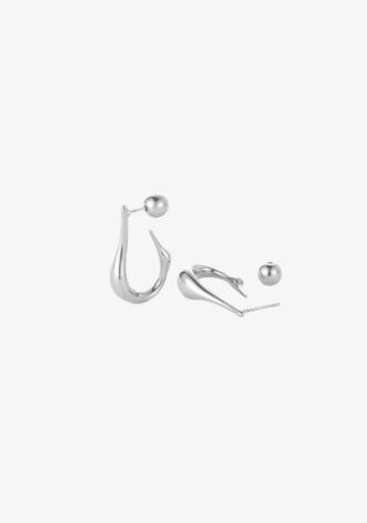 Colette Hoop Earrings Small Silver