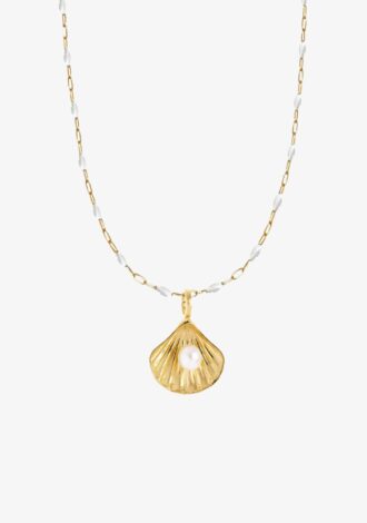 Kochyli Pearly Enamel Necklace Gold