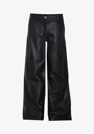 Relaxed Leather Cargo Trouser