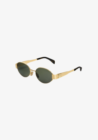 Triomphe 01 Oval Metal Sunglasses Gold