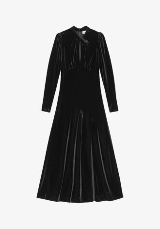 Black Velvet Long Dress