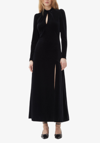 Black Velvet Long Dress