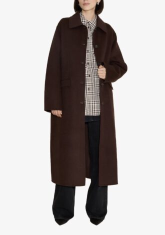 Felsa Wool Coat Dark Brown