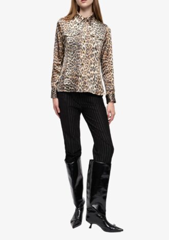 Leopard Satin Shirt