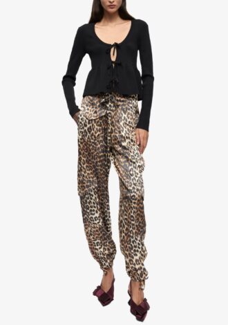 Leopard Satin Trousers