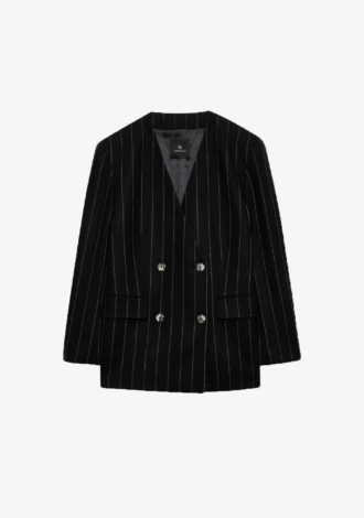 Maron Pinstripe Blazer