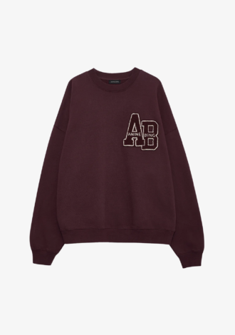 Miles Oversized Sweatshirt Letterman Burgundy