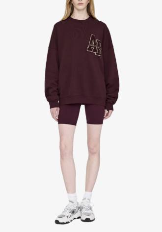 Miles Oversized Sweatshirt Letterman Burgundy