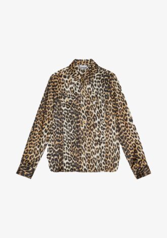 Leopard Satin Shirt