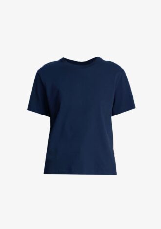 Pima Cotton Crew Neck T-Shirt Coastal Blue