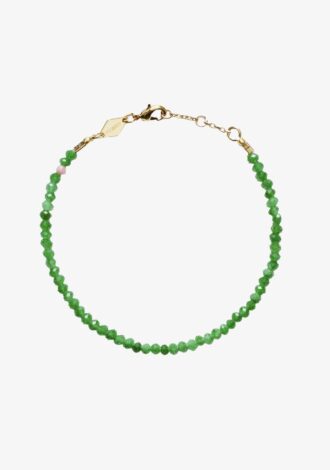 Tan Line Bracelet Green Jade