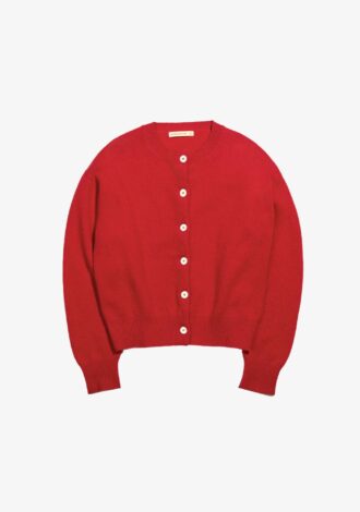 Ada Crewneck Cardigan Red