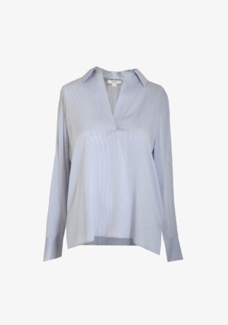 Classic Micro Stripe Pullover Blouse