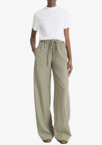 Mid-Rise Utility Drawstring Pant Smoky Moss