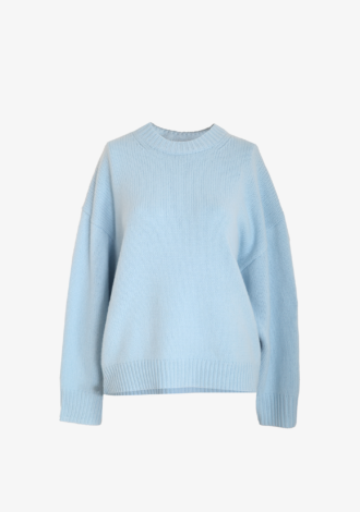 Oversized Cashmere Sweater Soft Blue