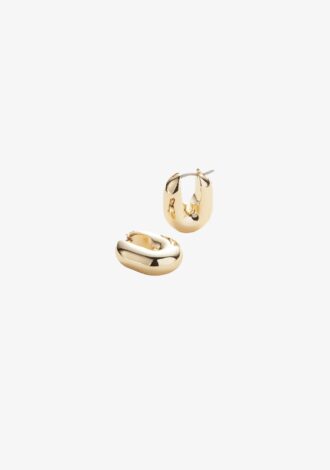 Puffy U-Link Earrings Gold